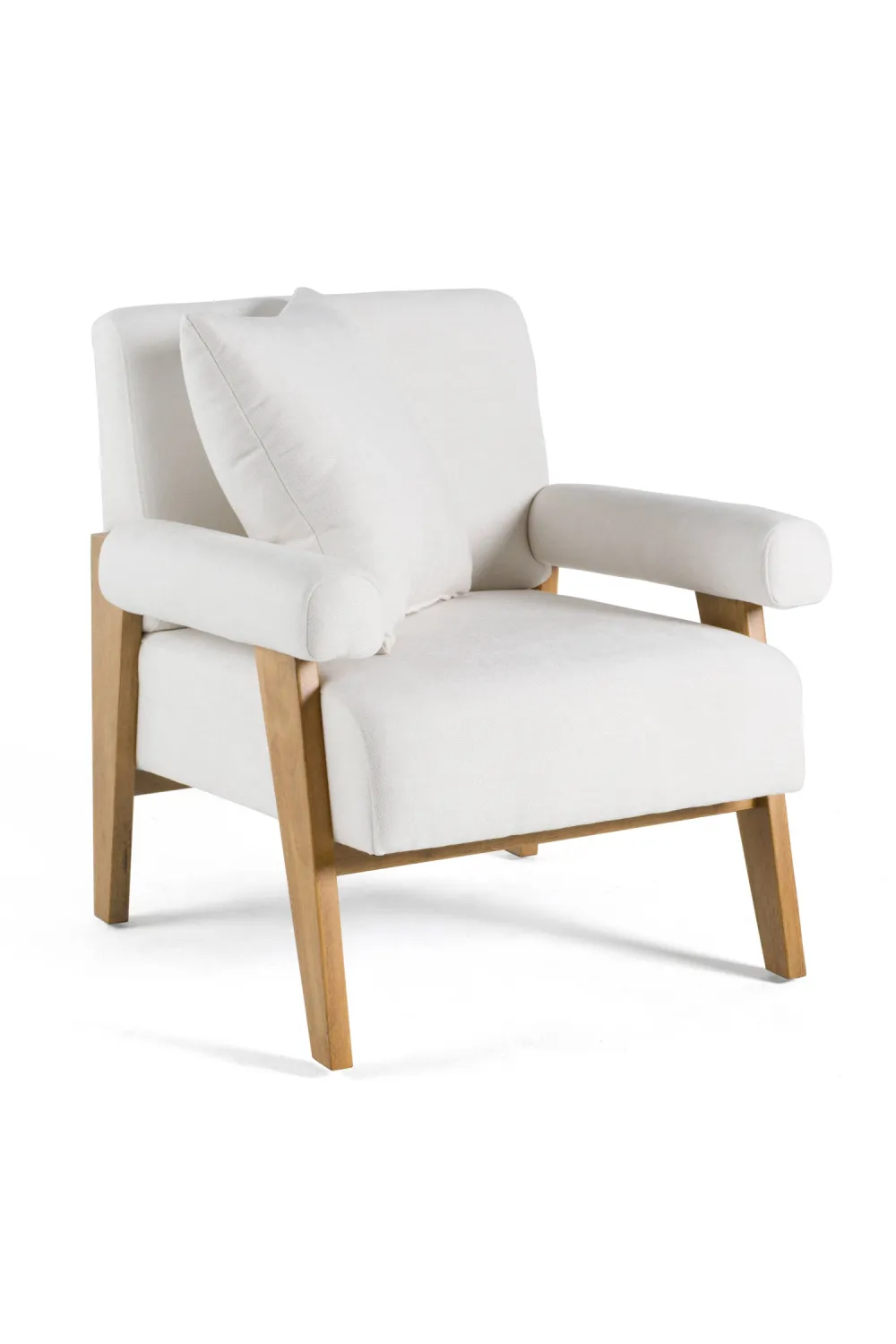 Sculptural Fabric Accent Chair