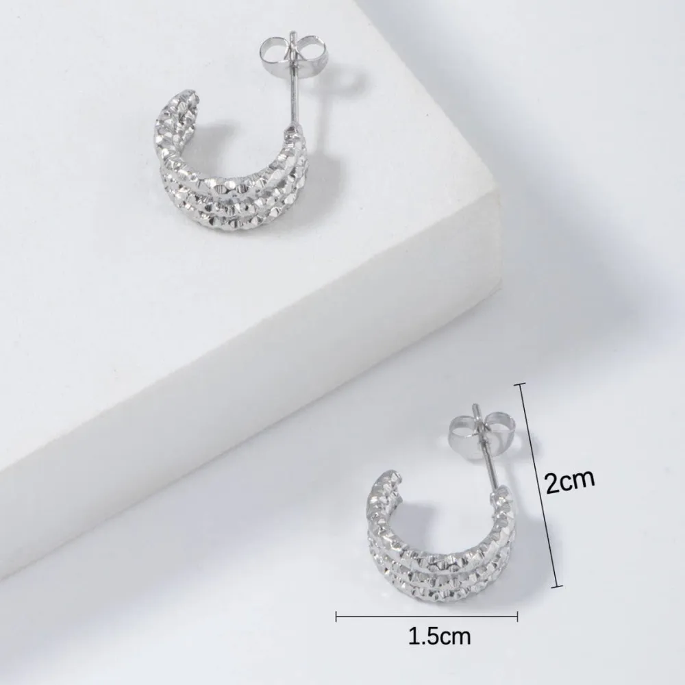 Layered Titanium Steel Vintage Earrings