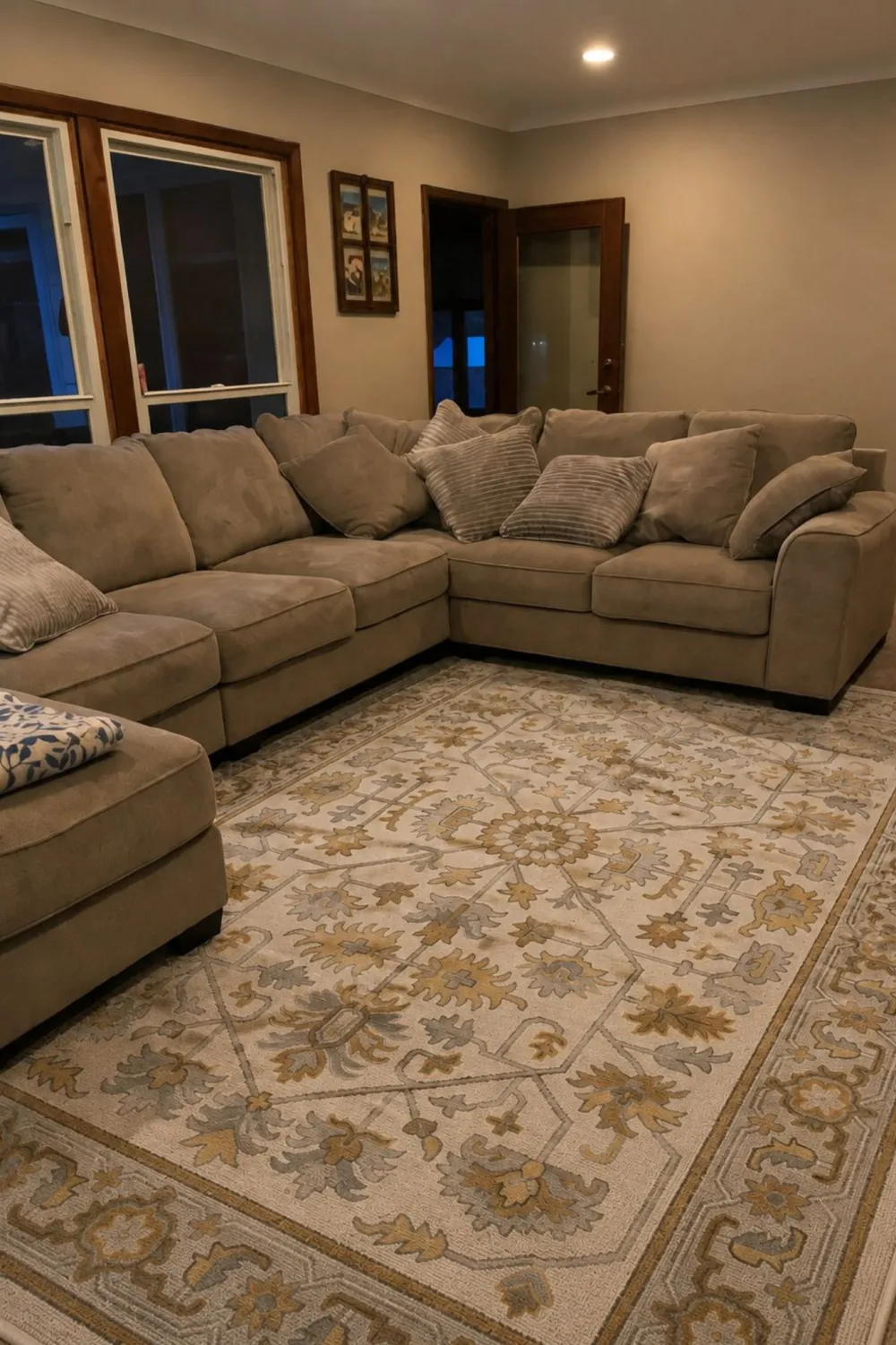 Crafted Floral Persian Inspired Wool Area Rug