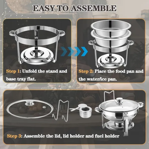 Practical Stainless Steel Buffet Server Set for Professional and Home Use in Catering Events