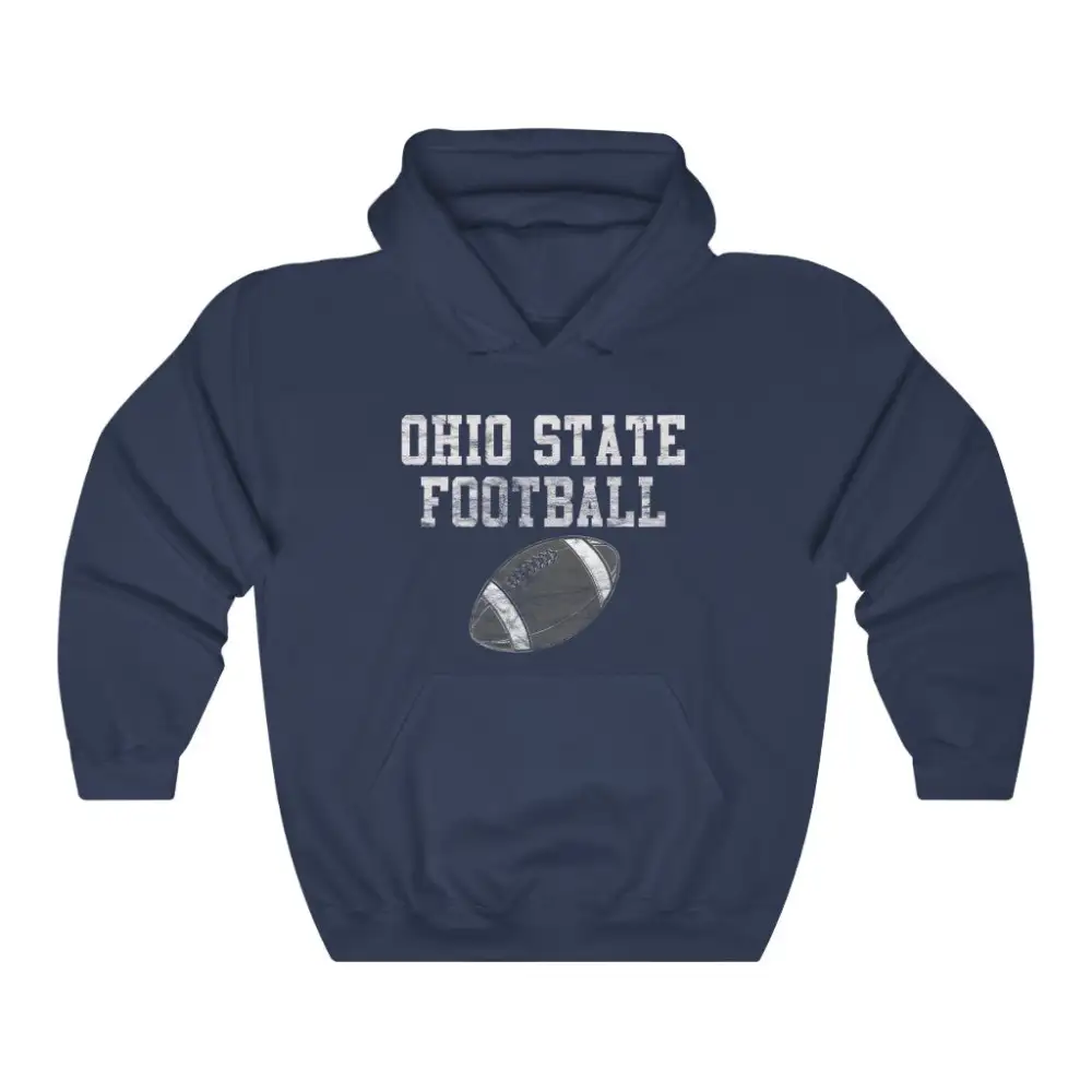 Relaxed Vintage Football Graphic Pullover Hoodie