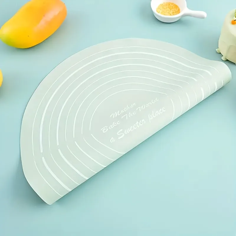 Round Silicone Pastry Mat and Rolling Pin Set