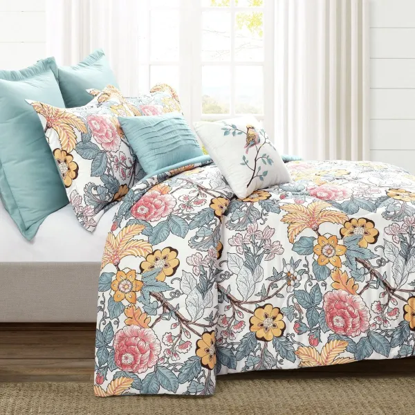 Coordinated Polyester Floral Comforter Bedding Set