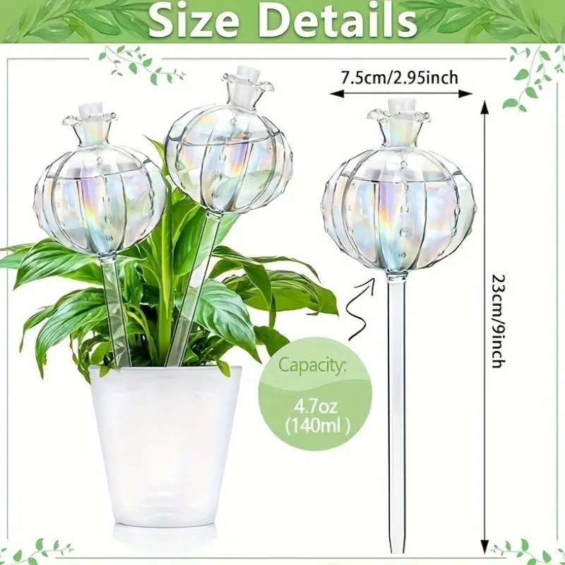 2 Pcs Glass Plant Watering Bulbs