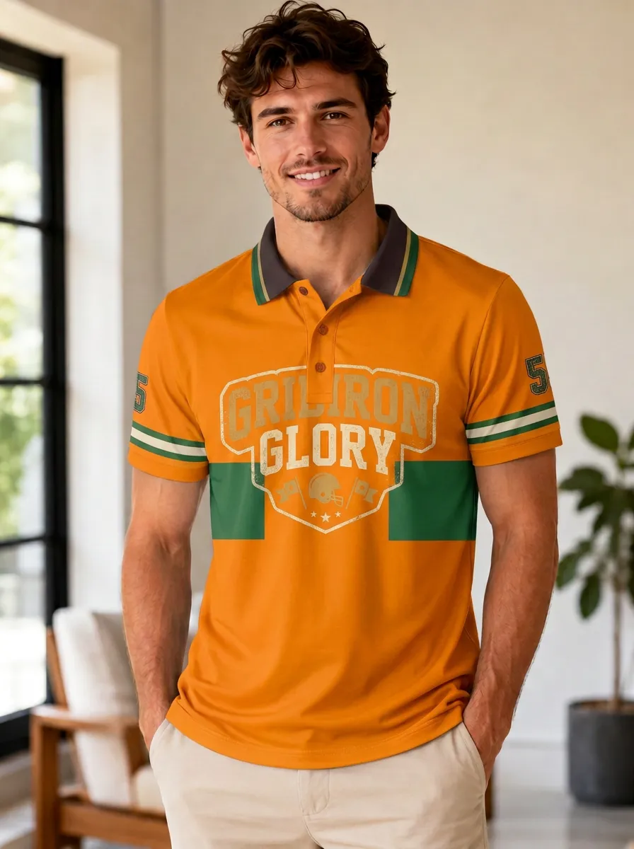 Men's Heritage Gridiron Helmet Polo Shirt
