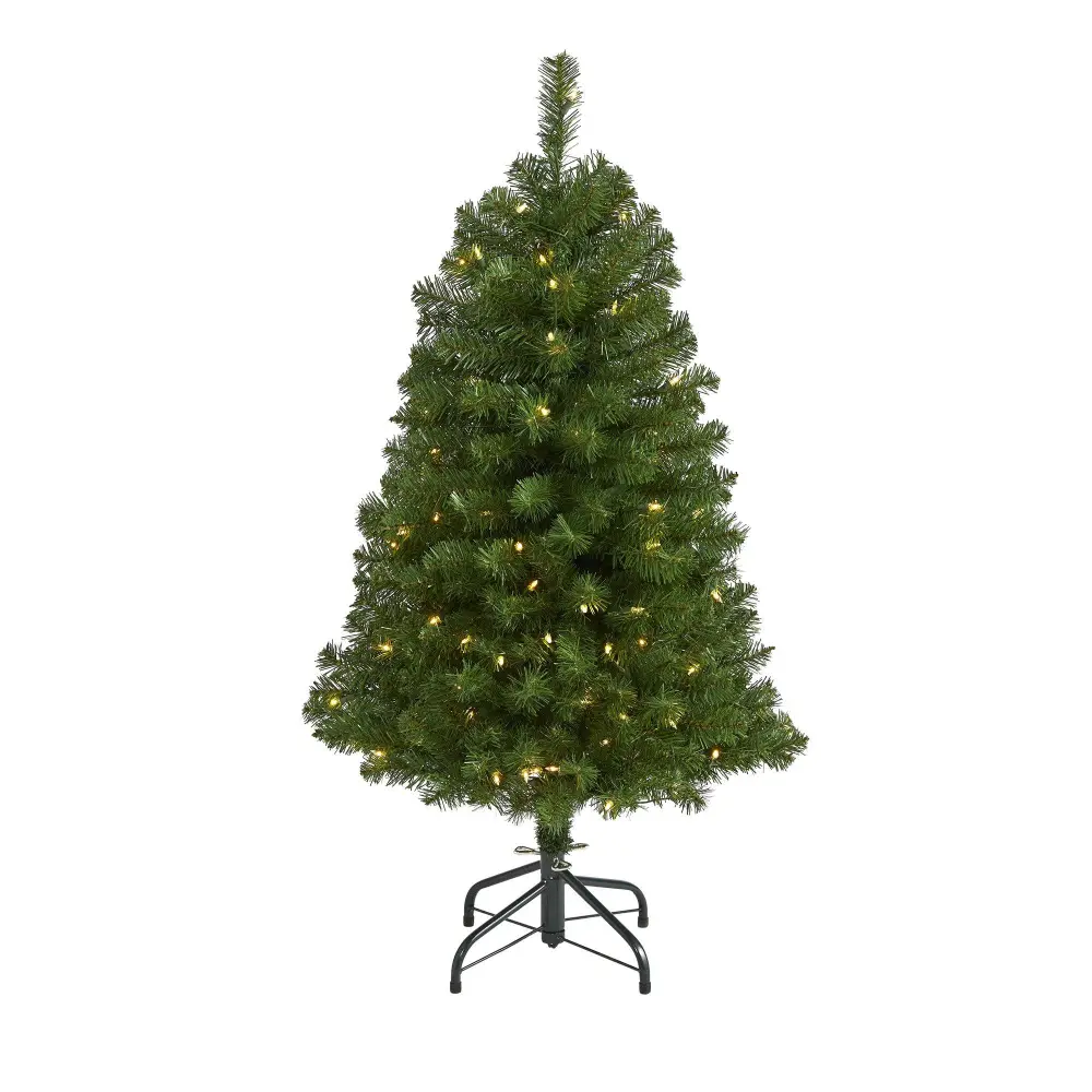 Virginia Fir Artificial Christmas Tree with Clear Lights and Bendable Branches Botanical Accent
