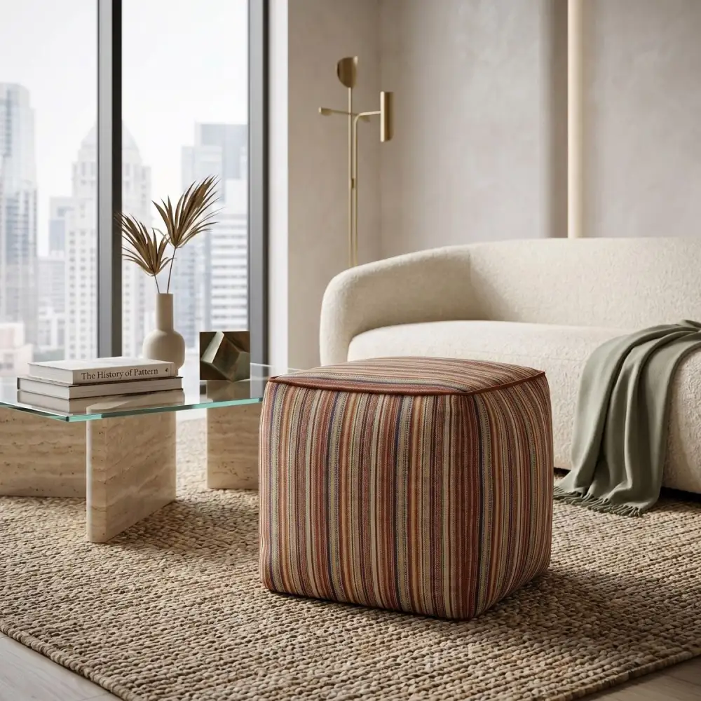 Stripe Outdoor Ottoman
