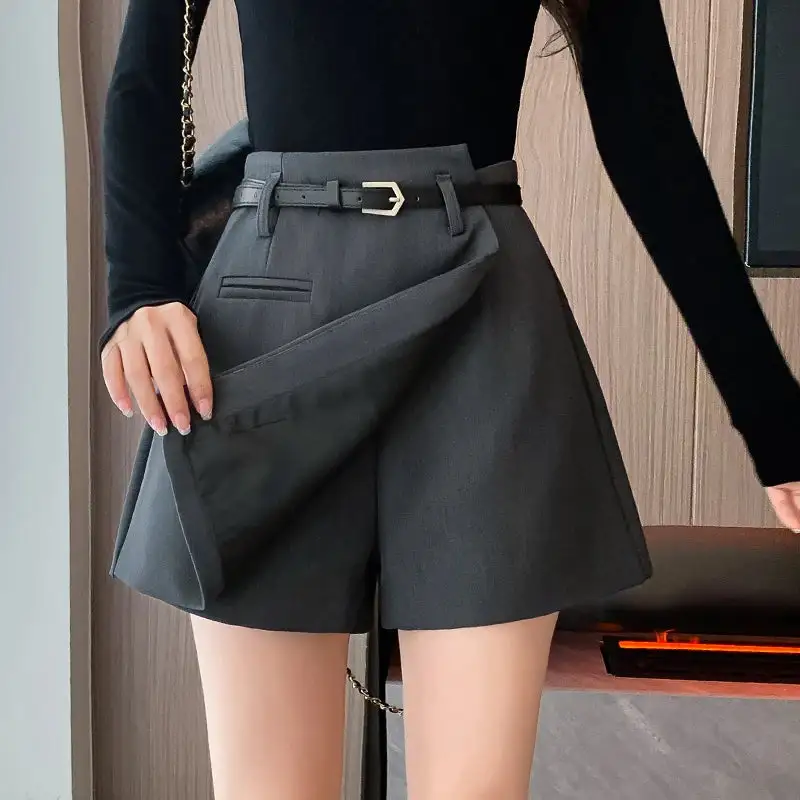 High-Waist Asymmetrical Shorts