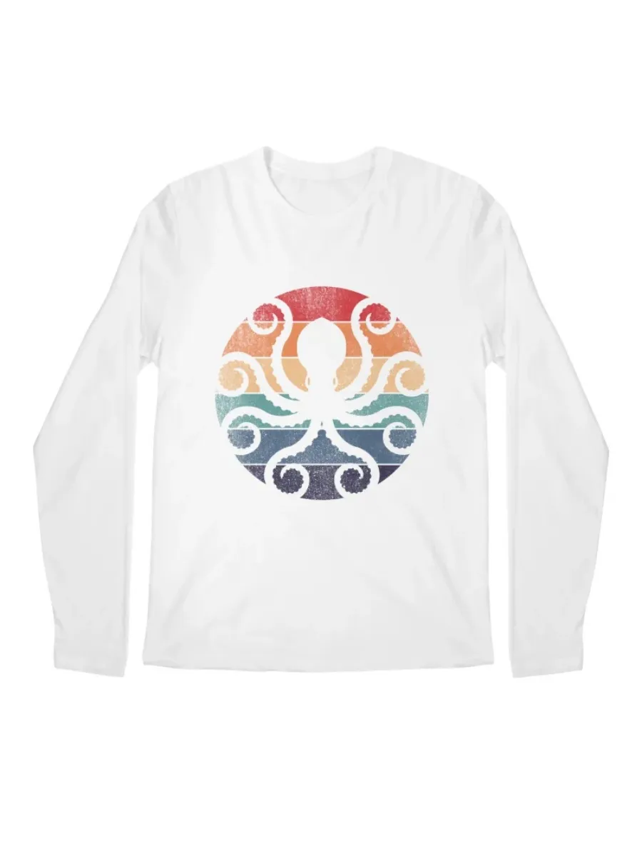 Retro Sunset Octopus T-Shirt
