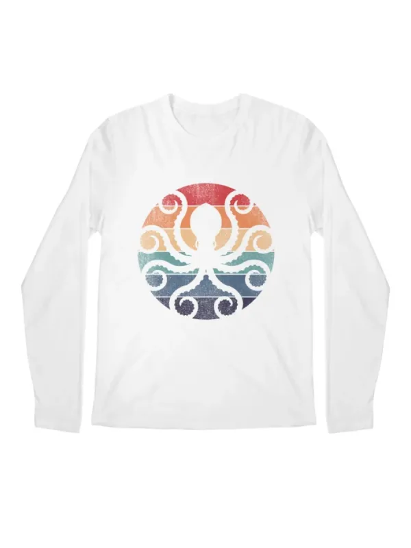 Retro Sunset Octopus T-Shirt
