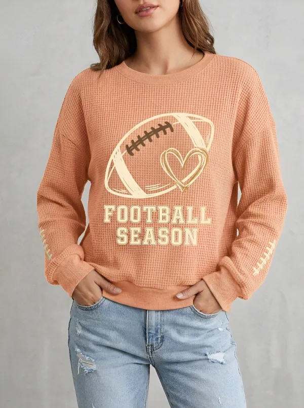 Football Graphic Casual Hoodie