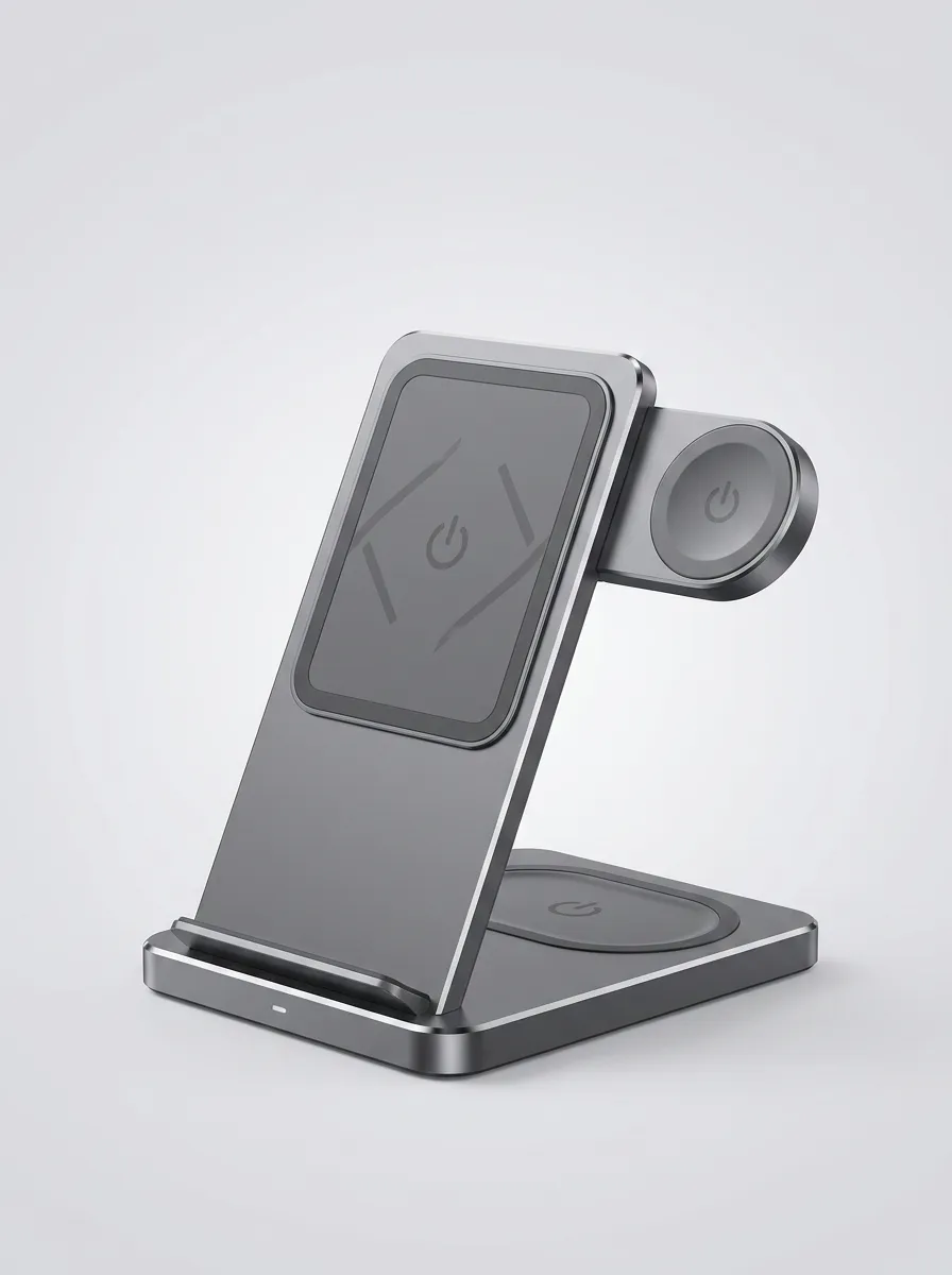 Compact 3-in-1 Magnetic Foldable Wireless Charging Station