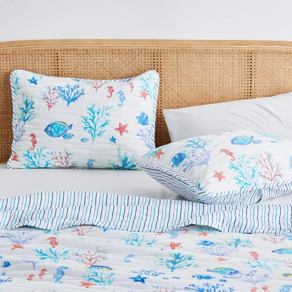 Calm Coastal Quilt Bedding Set
