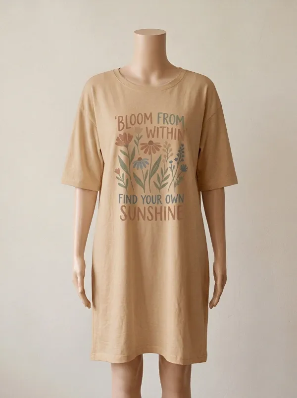 Inspirational Quote Floral Bloom From Within T-Shirt