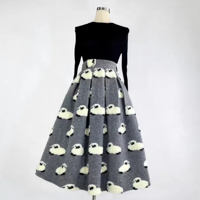 Versatile Simple Everyday Casual Wool Skirt