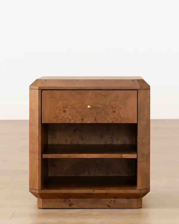 Sculptural Wood Nightstand