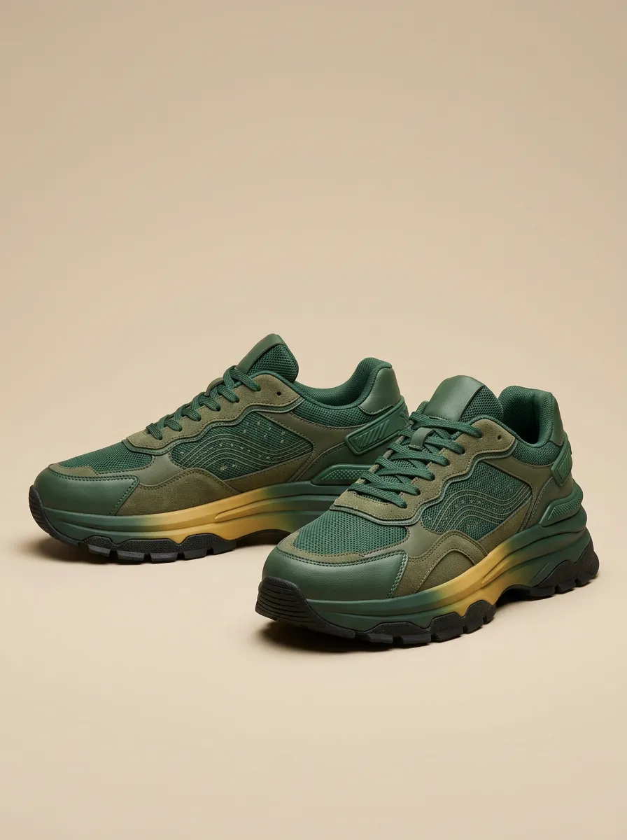 Unisex Gradient Mesh Print Sneakers