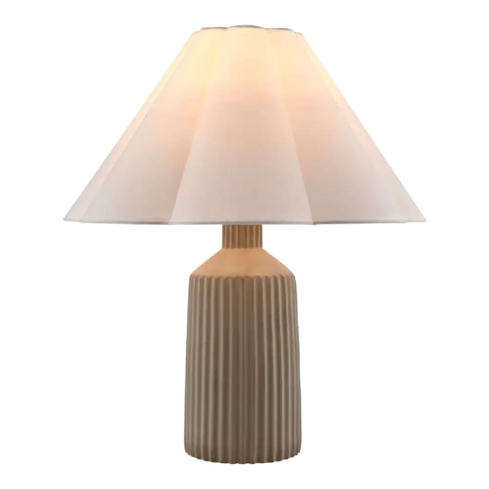 Fluted Concrete Table Lamp