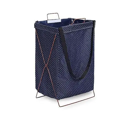 Classic Foldable Oxford-Fabric Aluminum Laundry Basket
