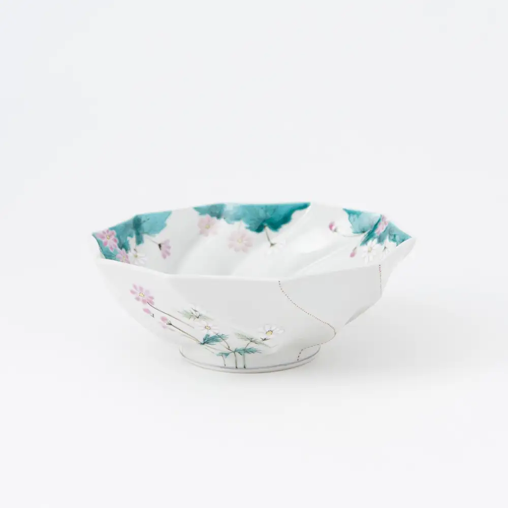 Floral Hand-Painted Serving Bowl