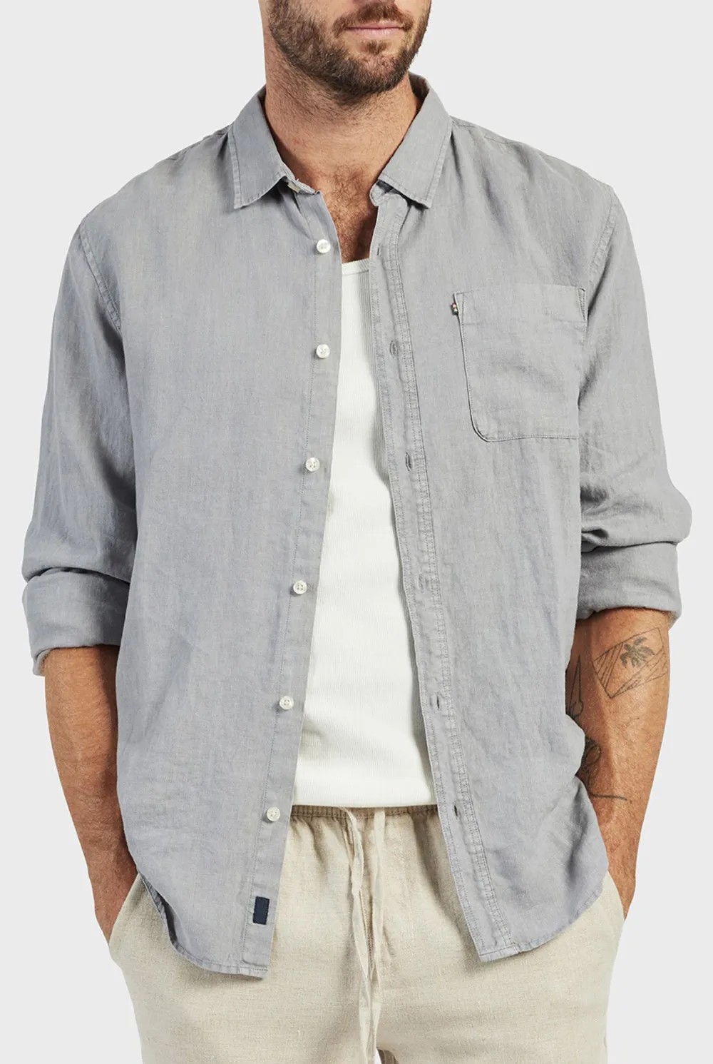 Classic Cotton Casual Long Sleeve Button Up Shirt