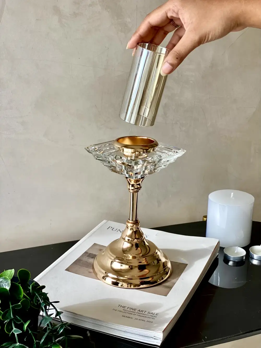 Crystal Candle Holder