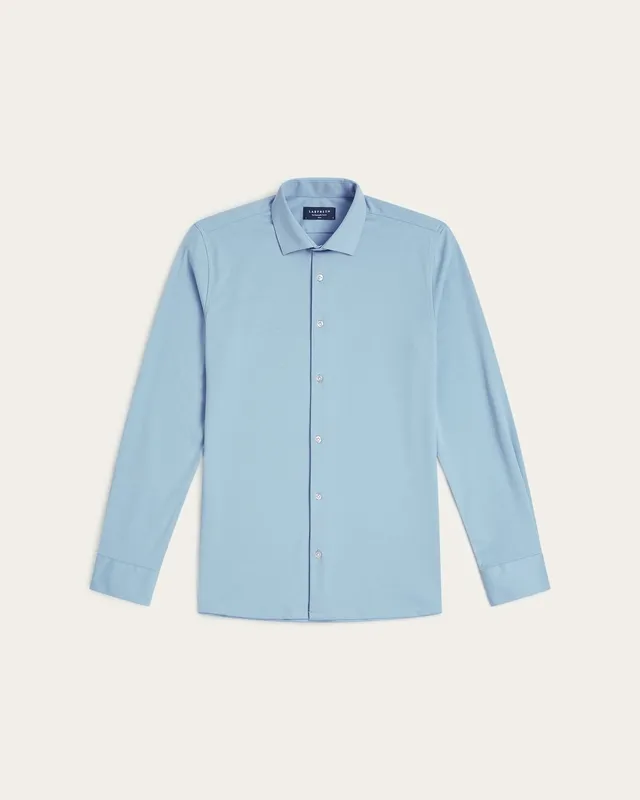 Knit Non-Iron Shirt Blue
