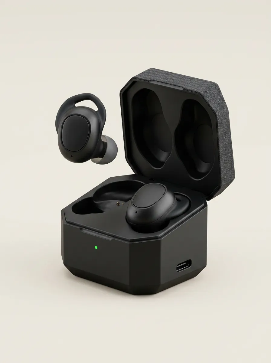 Octagonal Case Wireless Earbuds