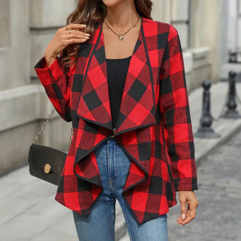Soft Plaid Jacket