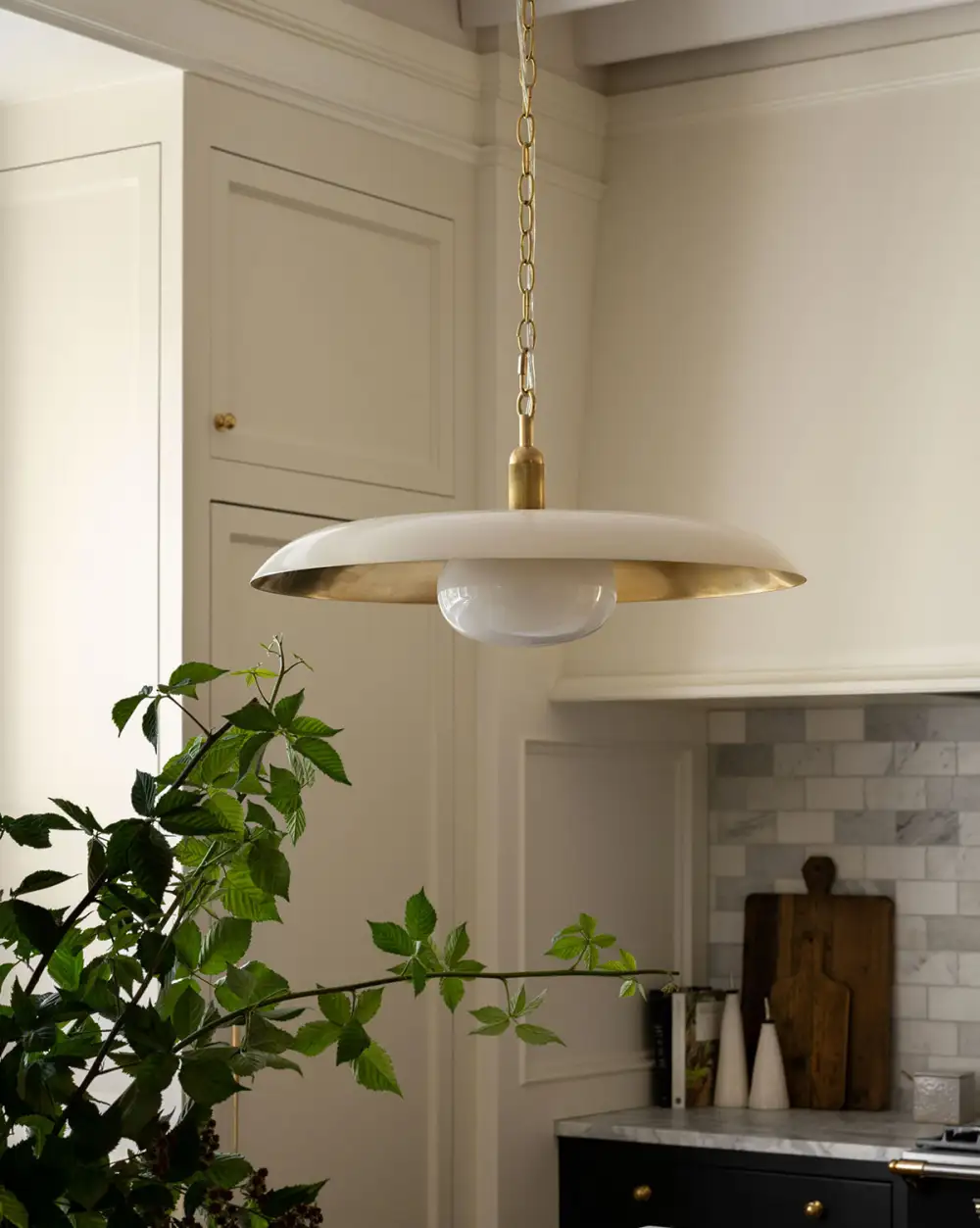 Globe-Shade Wide-Shade Pendant Light