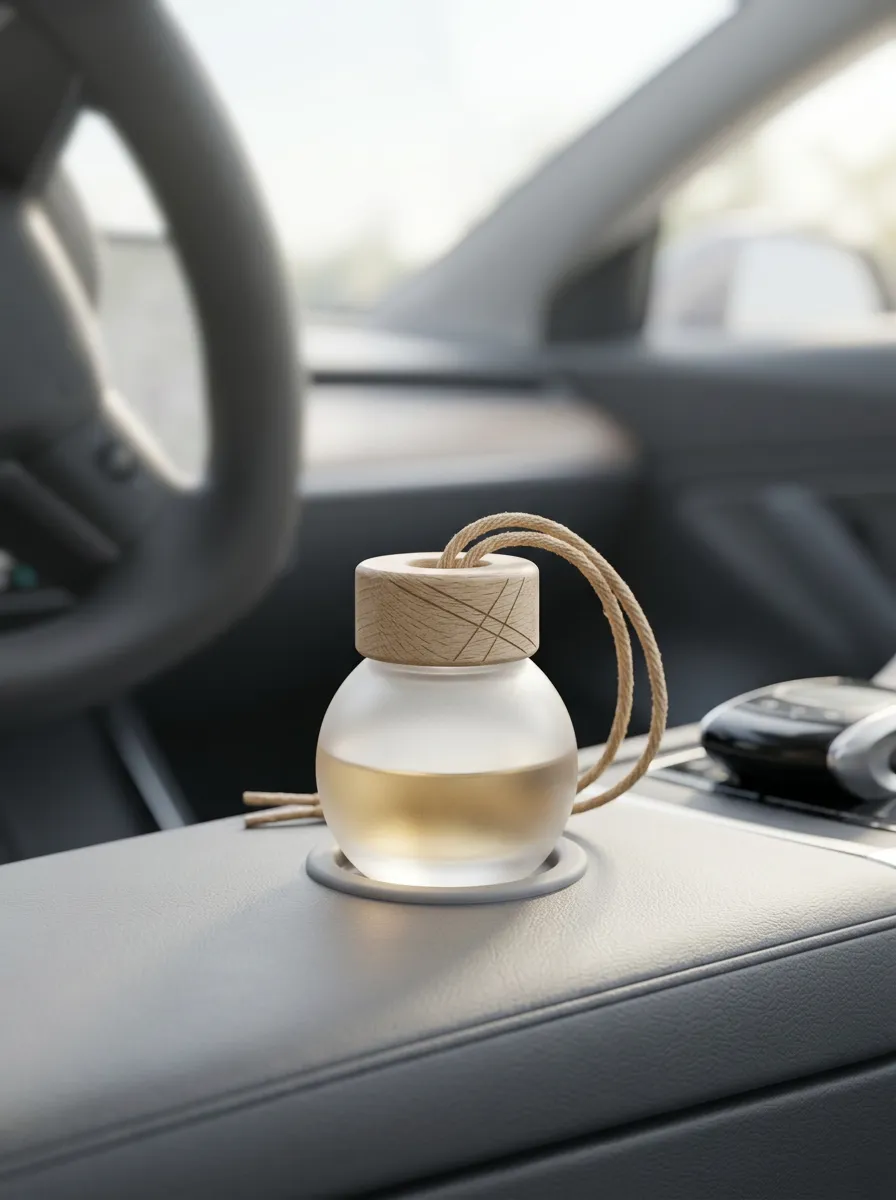 Wooden-Cap Glass Frosted-Glass Car Air Freshener
