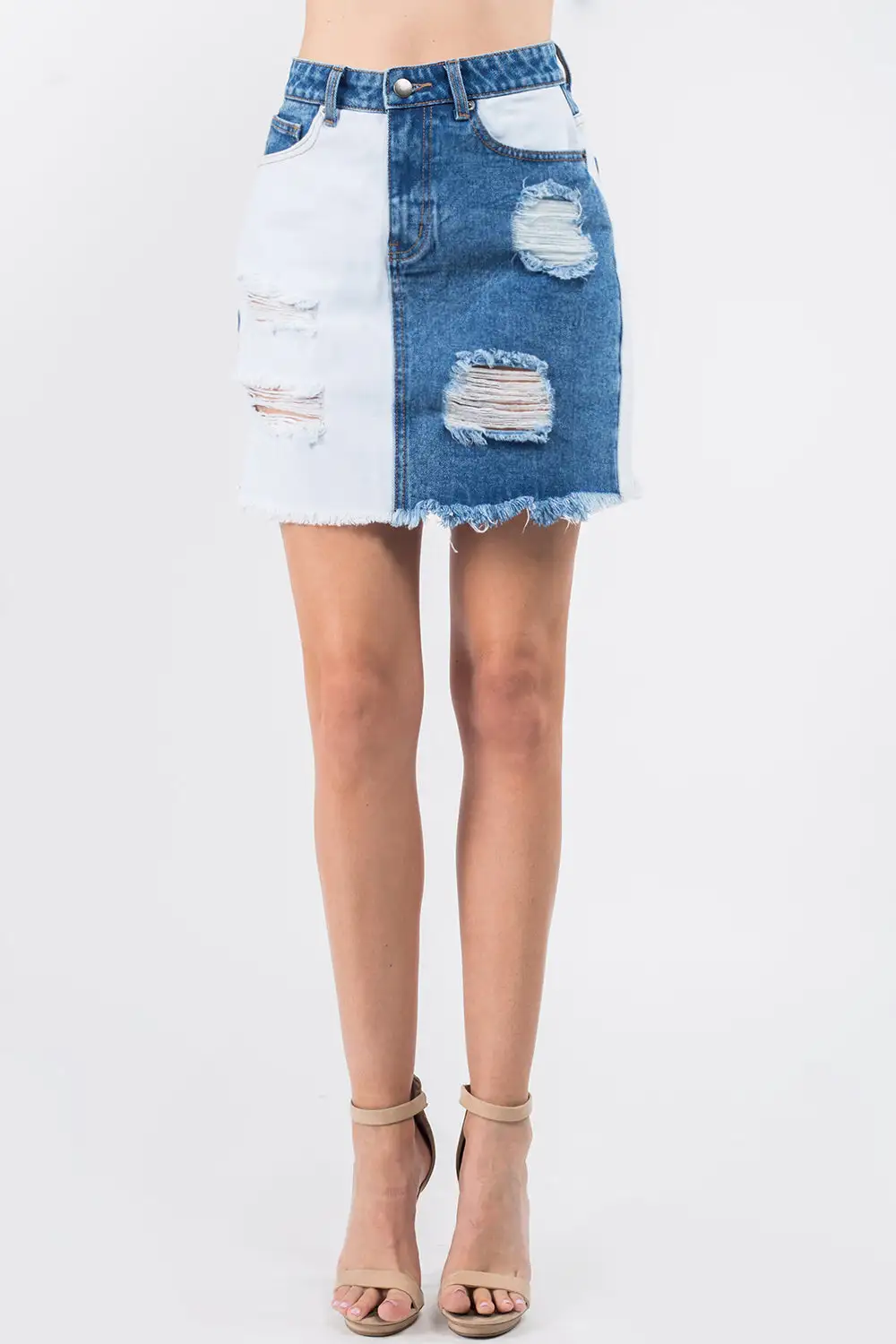 Denim Cotton Blend Tee Pants