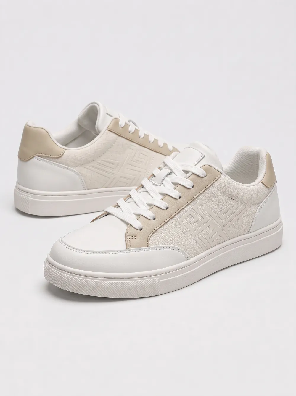 Minimal Geometric Low Top Skate Sneakers