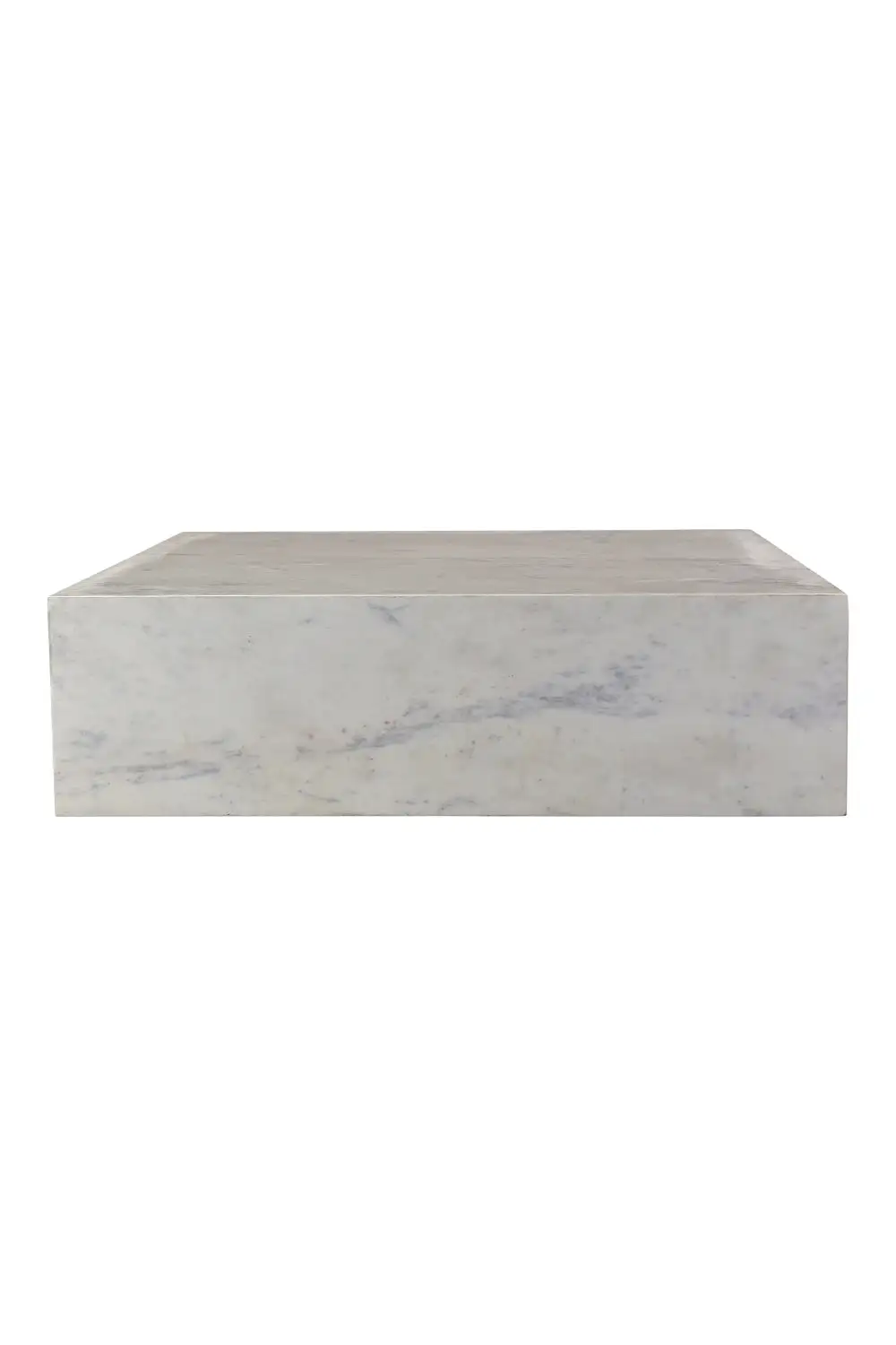 Sculptural Square Marble Coffee Table