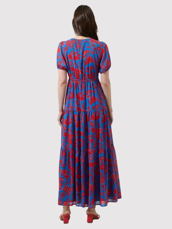 Tiered Floral Maxi Dress