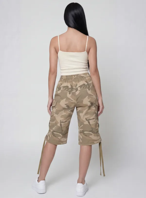Wide-Leg Bermuda Shorts