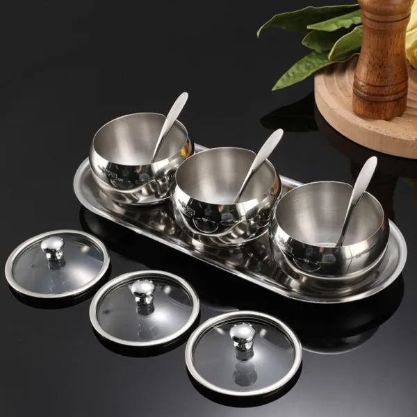 Stainless Steel Spice Jar Set