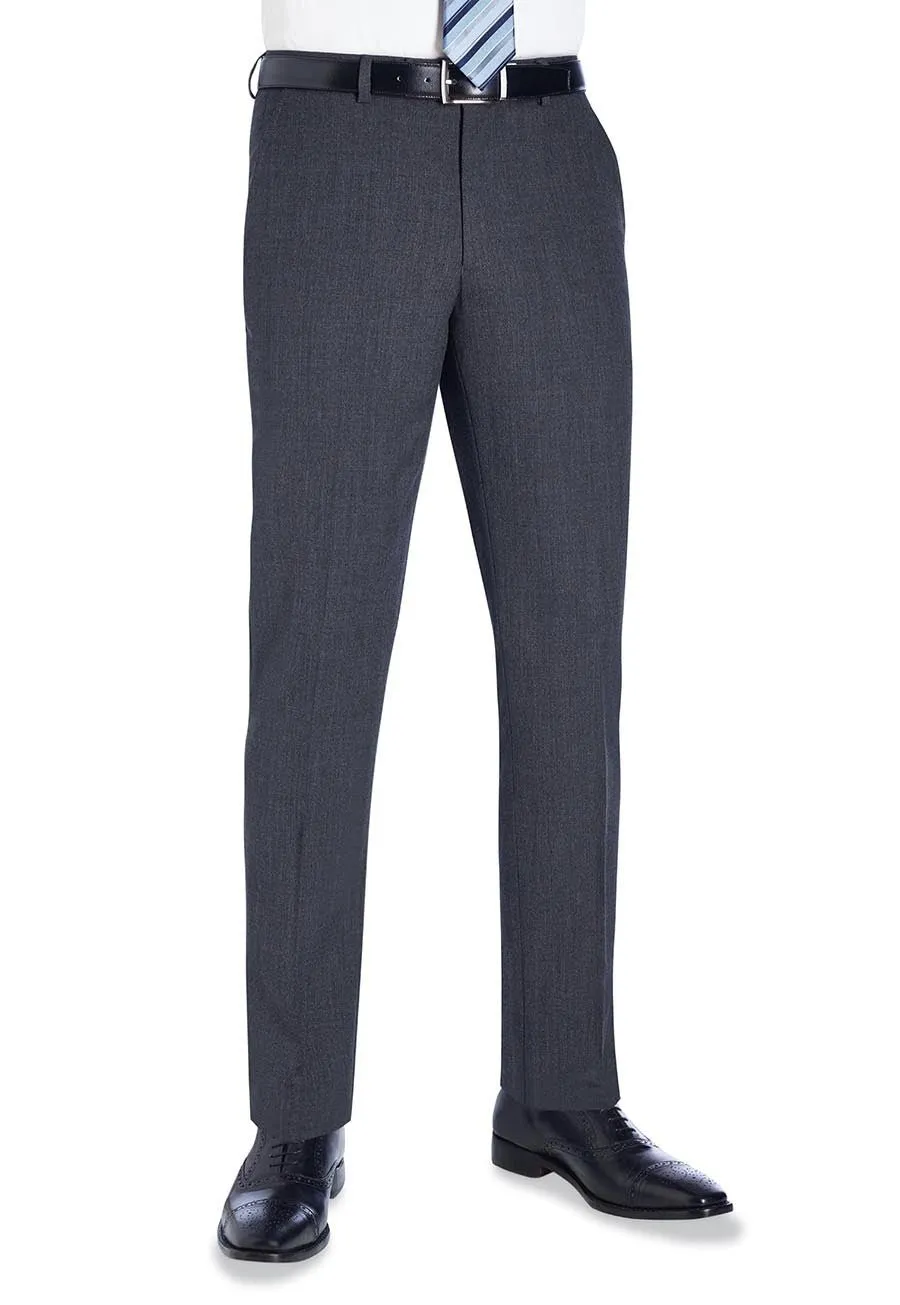 Men's Modern Slim Fit Flat Front Stretch Suit Trousers