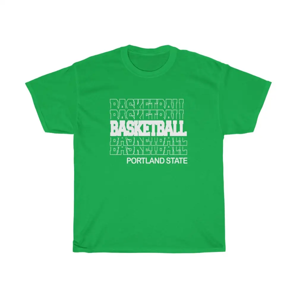 Basketball Portland State in Modern Stacked Lettering