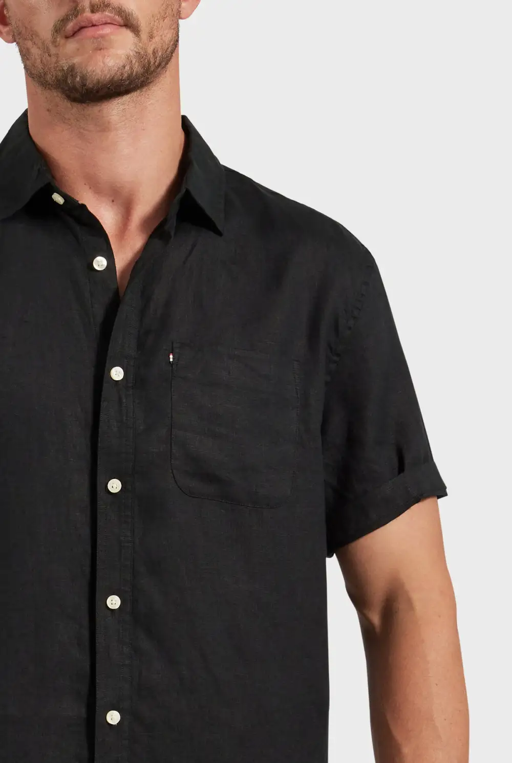 Breathable Linen Blend Short Sleeve Button Up Shirt