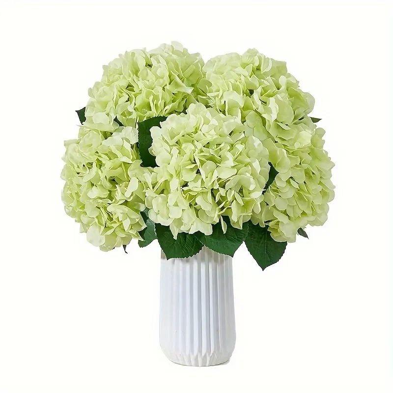 4 Pcs Pale Green Hydrangea Artificial Bouquet