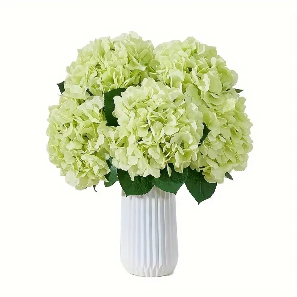 4 Pcs Pale Green Hydrangea Artificial Bouquet