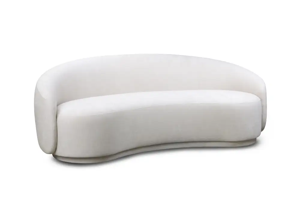 Curved Upholstered Sofa