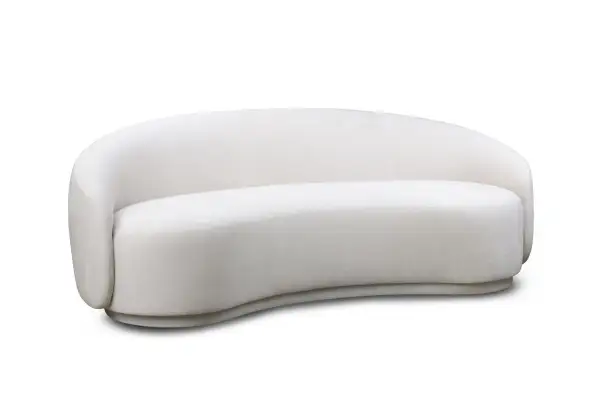 Curved Upholstered Sofa