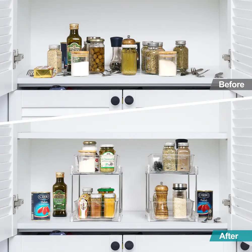 Tier Pull Out Kitchen Organizers