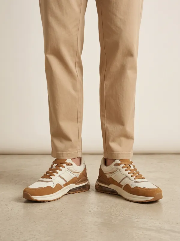 Unisex Casual Minimalist Suede Mesh Print Sneakers