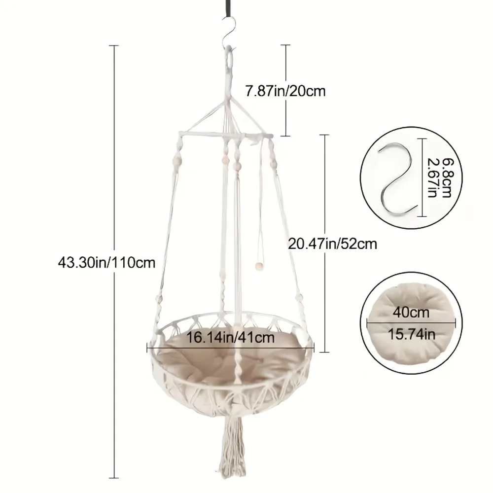 Boho Cat Hanging Bed