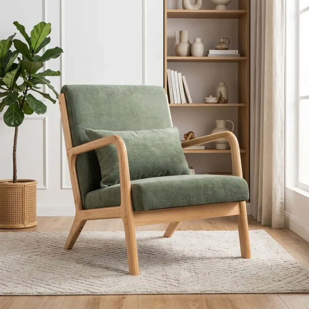 Reading Relaxed Linen Armchair