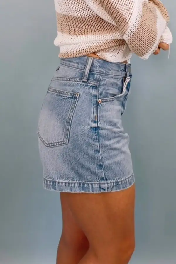 High Rise Denim Shorts