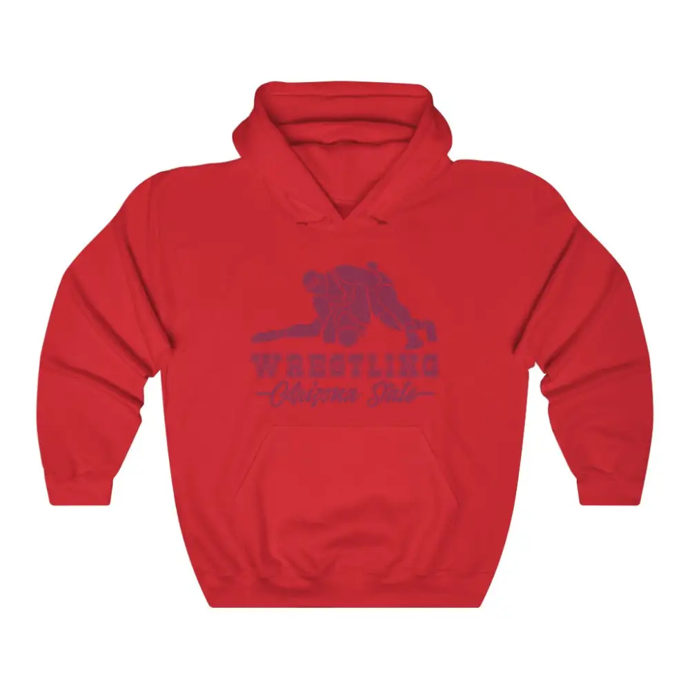 Soft Fleece Sport Print Wrestling Graphic Pullover Hoodie